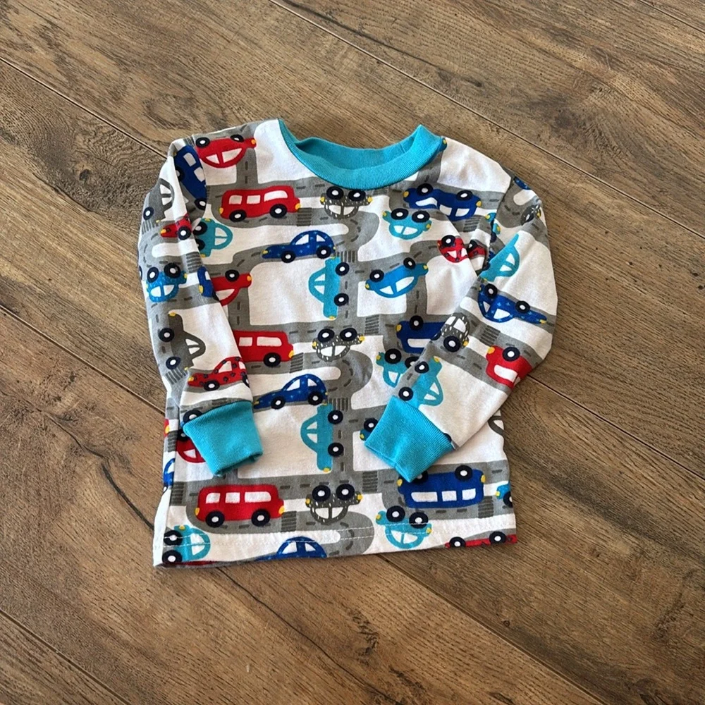 Mon Petit Kids Pajamas with Car Print